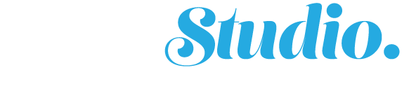 Water Studio logo in white and blue